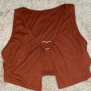 super cute brown tank top